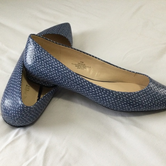 Nine West flats blue size 11 - Picture 1 of 6